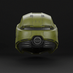 Comp22_AdobeExpress.gif Файл 3D Halo Infinite Master Chief Helmet - файлы для 3D печати・Модель 3D-принтера для скачивания