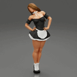 ezgif.com-gif-maker-55.gif Fichier 3D Belle femme sexy en tenue de soubrette posant Modèle d'impression 3D・Objet pour imprimante 3D à télécharger, 3DGeshaft