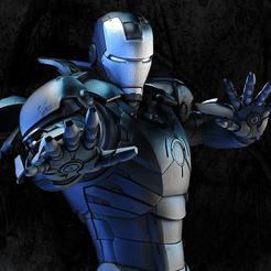 Portada.gif Free 3D file Wicked Marvel Iron Man 2023 Sculpture: Tested and ready for 3d printing・Object to download and to 3D print