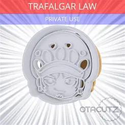 Trafalgar_Law~PRIVATE_USE_CULTS3D_OTACUTZ.gif Trafalgar Law Cookie Cutter / One Piece