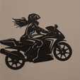 GIF_20240310_215744_389.gif Speed Queen: 2D Girl on the Motorcycle, line art girl, wall art motocycle,