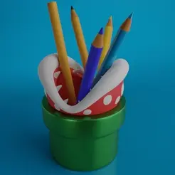 20230930_200601.gif Piranha Plants Mario Brothers  pencil holders or succulent flower pot