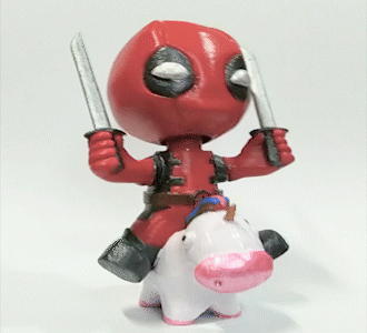 heading.gif Deadpool on Unicorn Bobble Head - Marvel