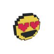 Emoji-Apaixonado.gif SMILING FACE WITH HEART-EYES EMOJI PIXELART 3D
