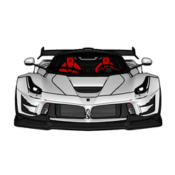 Ferrari-LaFerrari-tuned.gif STL file Ferrari LaFerrari・Model to download and 3D print