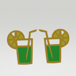 59-ear.gif STL-Datei Ohrringe - Cocktail 59・Modell für 3D-Drucker zum Herunterladen