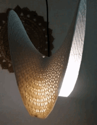 VID_20210808_153300.gif Fichier STL LAMPE SCULPTURALE PARABOLOÏDE CANDELA・Objet imprimable en 3D à télécharger