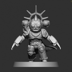 ZBrush_Movie_AdobeExpress.gif STL file Morty Chaos Champion・Model to download and 3D print, Infernum-Miniatures