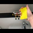 gif.gif STL file Sponge Holder(Spongebob shaped) Kitchen sink suction holder for sponge・3D print design to download