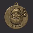 Christmas-decor-stl-3d-printable.gif Santa caluse coin Hanging decor  stl