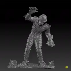 the creature.gif Файл OBJ Plastimarx The Creature vintage toy・Модель 3D-принтера для загрузки