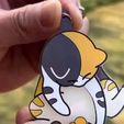 cat-2.mp4 Rotating Egg Cat Keychain