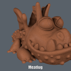Meatlug.gif STL-Datei Meatlug (Einfacher Druck ohne Unterstützung) kostenlos herunterladen • Objekt für 3D-Drucker, Alsamen