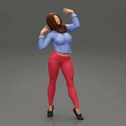 220.gif 3D file Strong Confidence Woman 3D Print Model・3D printing design to download, 3DGeschaft