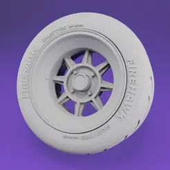 ezgif.com-gif-maker.gif Hayashi Racing Street Style - scale model wheel set - 16 inches - rim and tire