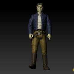 hanno.gif 3D file Star Wars .stl Han Solo Bespin .3D action figure .OBJ Kenner style.・3D printing idea to download