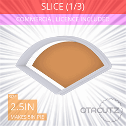 1-3_Of_Pie~2.5in.gif 3D file Slice (1∕3) of Pie Cookie Cutter 2.5in / 6.4cm・3D print object to download