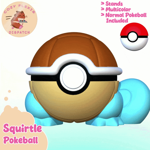 Squirtle Pokeball MultiColor Figure