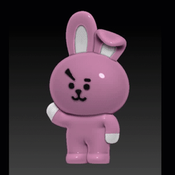 cooki-gif.gif Fichier STL Porte-clés Cooky BT21 / Porte-clés・Modèle à imprimer en 3D à télécharger
