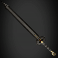 ezgif.com-video-to-gif-2023-09-28T195556.233.gif STL file Genshin Impact Dark Iron Sword for Cosplay・3D printing model to download