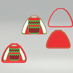 STL00707-GIF1.gif Fichier 3D Moule pour bombes de bain "Ugly Christmas Sweater・Plan pour impression 3D à télécharger, CraftsAndGlitterShop