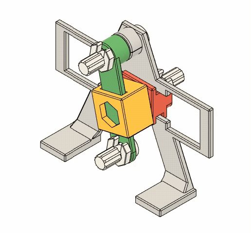 A_GIF.gif Модель A: Double-Slider (Cross-Slider) - 26 моделей механизмов