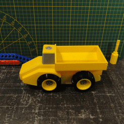 Construction-Truck.gif STL file Construction Truck / Camion de Construction・3D printable model to download