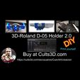 1-Roland-D-05-Support-2.0.gif 3D printable Roland D-05 module support 3.0 / 3D printable Roland D-05 module support 3.0
