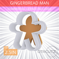 Gingerbread_Man~2.5in.gif STL file Gingerbread Man Cookie Cutter 2.5in / 6.4cm・3D printable model to download