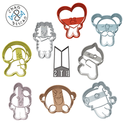 BT21-V2_GIF.gif Download STL file BT21 Collection Set - BT21 - Cookie Cutter - Fondant • 3D printing template, Cambeiro