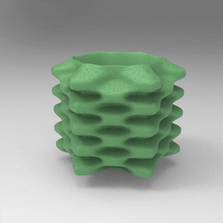 untitled.284.gif Файл STL органический органический цветочный горшок органический горшок для карандашей офисный контейнер геометрический граненый инструмент оригами・Модель для загрузки и 3D-печати