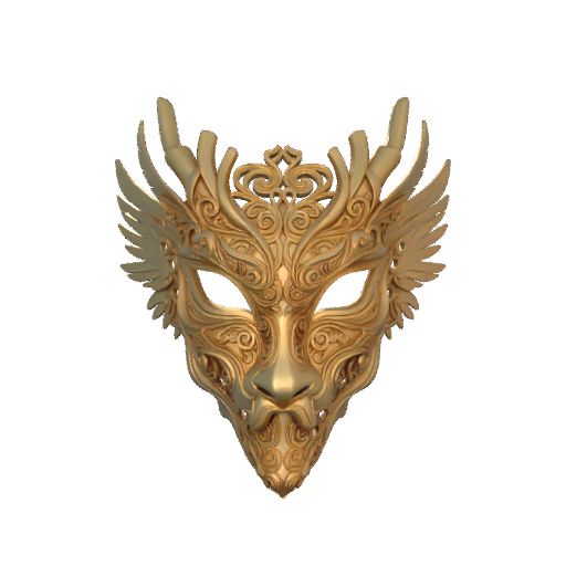 🗿 Golden Celestial Masquerade Mask・ STL File for 3D printing・Cults