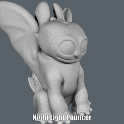 Night-Light-Pouncer.gif STL-Datei Night Light Pouncer (Einfacher Druck ohne Unterstützung)・Modell zum Herunterladen und 3D-Drucken