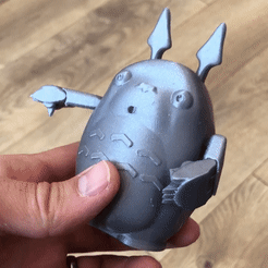 ezgif.com-gif-maker.gif Archivo OBJ Totoro - Mi vecino Totoro・Modelo imprimible en 3D para descargar