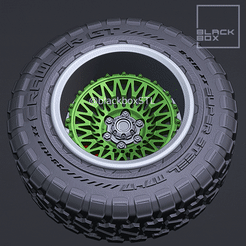 0.gif 3D file Boss Off road Wheel Set for miniatures 1-24th・3D printing idea to download, BlackBox