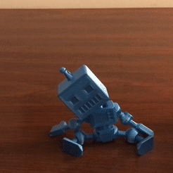 ezgif.com-gif-maker-19.gif Free STL file Print in Place Articulated Robot - RoboBuddy・3D printing template to download