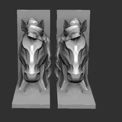 Horse-turntable.gif Horse Head Book Ends