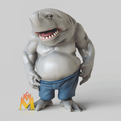 King-Shark.gif STL file King Shark - Chibi version-Suicide Squad-fanart・3D print design to download