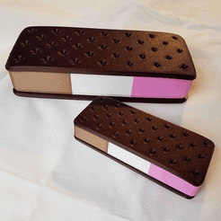 Ice-Cream-Sandwich-Box-Slideshow.gif Download STL file Ice Cream Sandwich Box • 3D printer model, abbymath