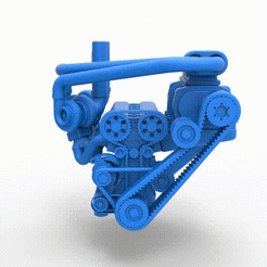 Engine.gif Fichier 3D Moteur Diecast Twin turbo supercharged straight-six Échelle 1:25・Objet imprimable en 3D à télécharger