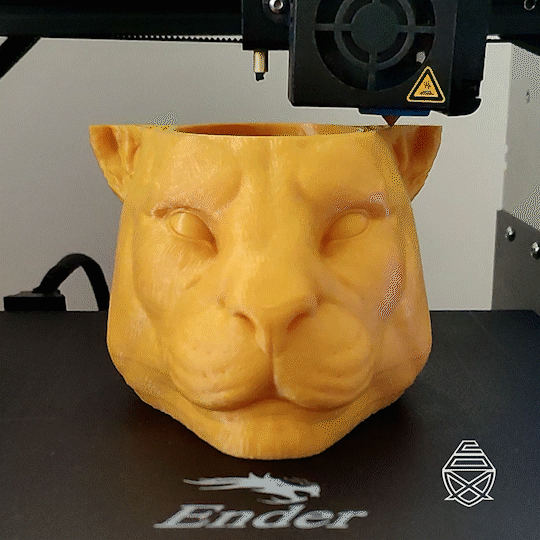 Puma2.gif Télécharger fichier STL Puma en pot • Design imprimable en 3D, Pipe_Cox
