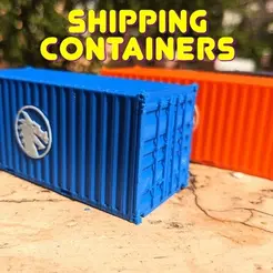 Containers-Cults-Gif.gif Fichier STL Conteneur d'expédition - Modèle réaliste de 20 pieds et 40 pieds・Design imprimable en 3D à télécharger