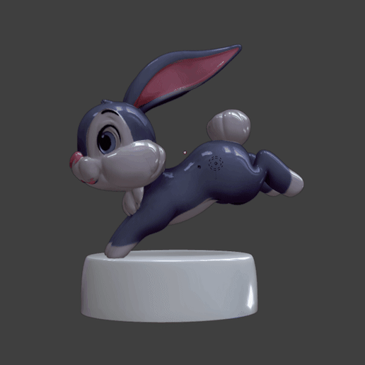 STL file Little Cute and Jumping Rabbit Figure - 3D Print Model 🐇 (OBJ ...