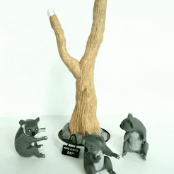 KOALAGIF.gif STL file CUTE KOALA BROTHERS・Template to download and 3D print