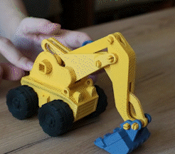 ex-7s.gif STL file Excavator automata・3D printing model to download