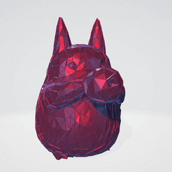 totoro-copy.gif OBJ file TOTORO WIREFRAME VORONOI WIREMESH MESH・3D printing design to download
