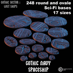 Navy_Base_Cults.gif 3D file 248 ROUND AND OVALE SCI-FI BASES 17 SIZES - NAVY SPACESHIP・3D printable model to download