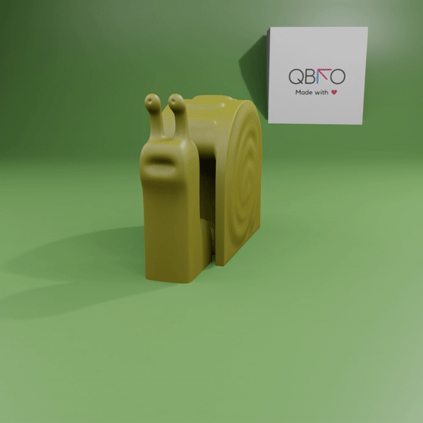 ezgif.com-gif-maker-8.gif Archivo STL Flexi caracol (print in place).・Modelo imprimible en 3D para descargar, QBKO3D