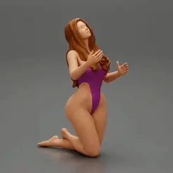 ezgif.com-gif-maker-38.gif Файл 3D Сексуальная девушка в плавках сидит на коленях・3D-печать дизайна для загрузки