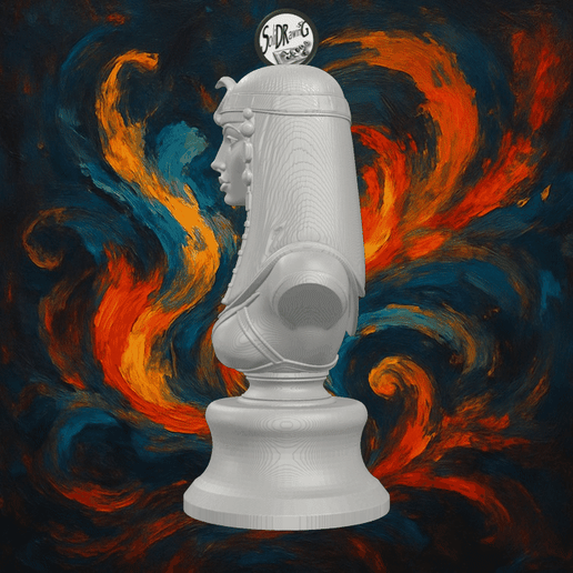 Regal Queen Cleopatra Stone Bust – SoliDRawinGs SG3246